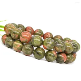 Strand Natural Unakite Crystal Stone redonda Bracelets de pulso Chakra Chakra Curador Energia Charme para homens Jóias de homens