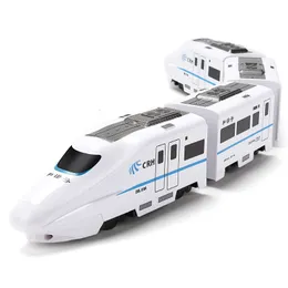 ダイキャストモデルハーモニーレールカーシミュレーション高速鉄道列車おもちゃのための電気サウンドライトトレインEMUモデルパズルチャイルドカートイ230811