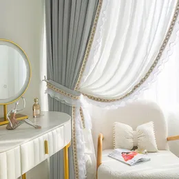Zasłona okno Jacquard Design szary na kuchenną sypialnię domową dekorację salonu Zasłony w salonie