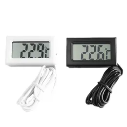 Vattentät LCD Digital Thermometer Aquarium Electronic Precision Fish Tank Temperatur Mätverktyg med probenbatteri