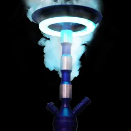 Arab Hookah Led Light 16 Colors Glass Bong Atmosphere Light Atmosphere Can Charging Data Cable Remote Control Light Disk Hookah Accessories