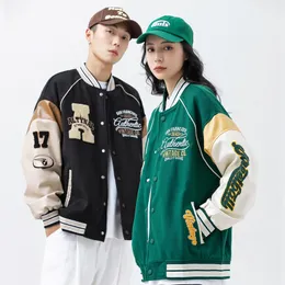 Herrenjacken Herren Retro Brief gestickte Jacken Spring Coat Y2K Hip Hop Trend Baseball Uniform Casual American Street Loose Jacket 230812