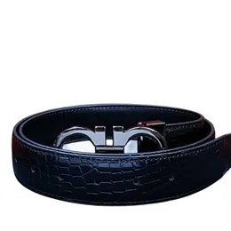 Designerbälten för män Kvinnor True Leather Alligator Pattern Letter Buckle Belt Male Chastity Top Fashion Mens Belt Midjeband Flera stilar