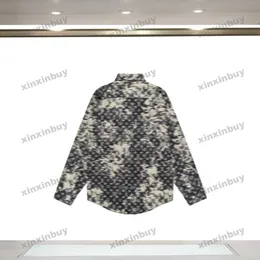 Xinxinbuy Men Designer Tee T Shirt 23ss Paris Camouflage Letter Printing krótkie rękawowe kobiety Czarne 334433 XS-3xl