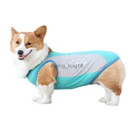 PET Kylväst Summer Dog Cooling Shirt för stora hundar Snabbt torrt reflekterande ljus Vikt Hund T-shirt Beskabel Mesh Tank Top HKD230812