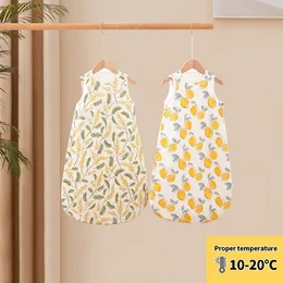 Спальные мешки HappyFlute Baby Speapt Bag 1.0tog Bamboom Cotton Print Vest мешок для сна на 02 -летний родился ребенок 230811