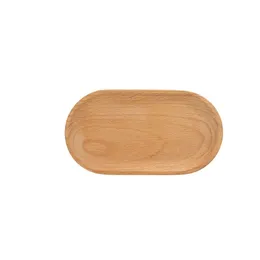 Piatto da porzione in legno di moda retrò in legno quadrato rotondo arrotondarsi vassoio da dessert snack snack piatto di legno