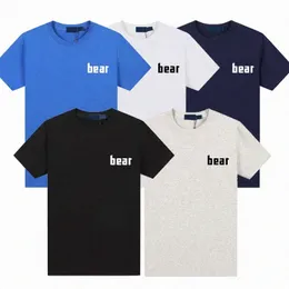 Summer Designer Rl koszule męskie koszule niedźwiedź haft topy koszulki