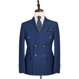 Herrdräkt 3 -stycken Fashion Boutique Plaid Print Casual Formal Business Men Suits Slim Homme For Wedding Party Suit242L