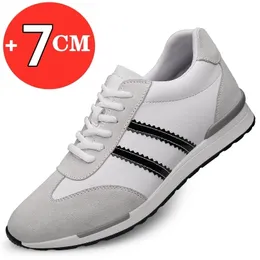 Height Increasing Shoes Men Height Increasing Shoes Elevator Sneakers Insole 7cm White Black Shoes Taller Men Leisure Fashion Shoes Lift Sport Shoes 230811