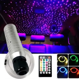 car Optic Lighting Smart 12vd 6w Fiber Light engine RF control Cable Starry Effect Ceiling room Lights silve lamp LED RGBW NEW HKD230812