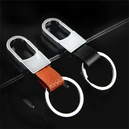 Schlüsselanhänger Lanyards Herren Leder Taille Schnalle Metall Auto Pendent Key Ring Kleines Geschenk kann graviert werden. Wörter Charme Schlüsselhalter Zubehör