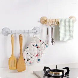 Accessorio per bagno Set rack da bagno tipo doppio supporto cucina ripartito asciugamano aspirazione regolabile gancio appenderla