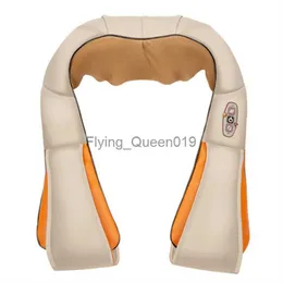 Shiatsu Back and Shoulder Massager 16 Nodes Deep Kneading Rotation Pain Neck Massage Belt with Heat for Home and Full Body Use HKD230812