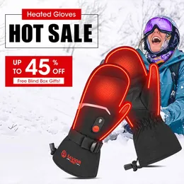 Sporthandschuhe Retter Hitze Winter Fäustlinge Ski erhitzte wiederaufladbare eelctrische Batterie für Männer Frauen halten den warmen Outdoor 230811