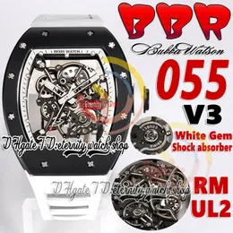 BBR V3 BBRF055 MENS WATCH RMUL2 Автоматическое движение Ультратоненое черное керамическое корпус скелет натуральный натуральный резиновый ремешок 2023 Super Edition Sport Watches Watches