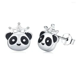 Gestüt Ohrringe 2023 Panda Ohrstudelste klassische Silberschildlierer -Tierreihe Schmuck für Mädchen Frau Luxus Bankettaccessoires