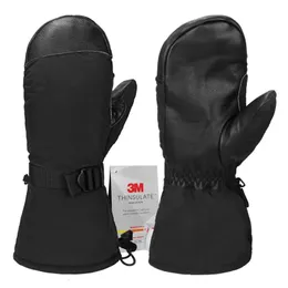 Sporthandschuhe Winter Ski Snowboard Schneemobil Ski Motorrad fahren winddichte Wasserdichte PU warmer Handschuh für Männer Frau 5 Finger 230811