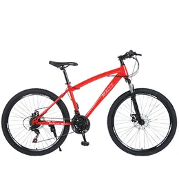 26 Inch 21/24/27 Speed Bicycle Spoke Wheel Mountain Bikes Adult Outdoor Commuting Double Disc Brake Hard Frame