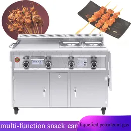 New Standard Fast Food Truck Square Top Mobile Multifunction Dining Car Snack Cart