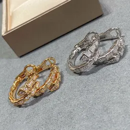 Stud Selling 925 Sterling Silver Snake Bone Earrings for Women Fashion Personlighet Luxury Brand Jewelry Party Gifts 230811