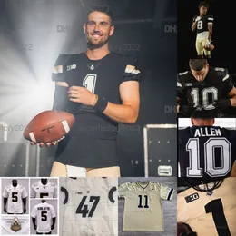 Purdue Boilermakers Retorno Jersey de futebol NCAA College Drew Brees Aidan O'Connell King Doerue Charlie Jones Jefferson Humpich Allen Moore Bell Downing Downing