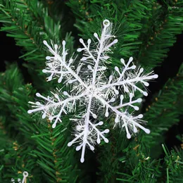 Weihnachtsdekorationen 30pcs 11cm künstlicher Schneeflockenbaum -Dekor Schnee gefälschte Schneeflocken für Zuhause Noel