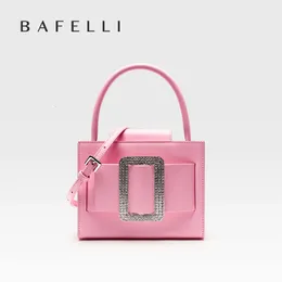 Вечерние сумки Bafelli Женская мода розовая вечерняя сумочка плечо на плече швафу. Случайный кошелек роскошные бренд дизайнер кожаная тренд Lady 230811