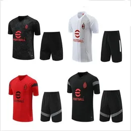 AC Milans Short Sleeve 22 24 Football Tracksuit Training Suit Men 축구 Chandal Futbol Inters Chandal Jogging Suretement Jersys