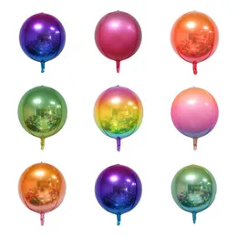 Decoration New Round Inch Gradient Series Carnival Festival Birthday Decoration 4D Aluminum Film Balloon