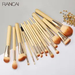 Makeup Tools 18 PCS Brushes Set Bamboo Cosmetic Eyeshadow Foundation Powder Blush Eye Make Up Brush Blending Beauty Kits 230812