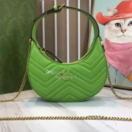 Modedesigner väska kvinnor mini bärbar underarmsäck temperament kedja crossbody väska läder vågig korn tygväska 699514