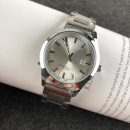 男性女性37mm新しいデザインビジネスマン豪華な時計ステンレス鋼のクォーツwrsitwatches男性オートデート時計