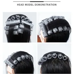 Hair Rollers Portable Self-adhesive Diy Curly Hair Roller Natural Reusable Artifact Styling Cranial Hair Root Fluffy Clip Salon Perm Tool Kit 230811