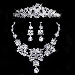 Tiaras Crowns Wedding Hair Jewelry Neceklace Earring安い卸売ファッションガールズイブニングプロムパーティードレスアクセサリー