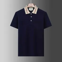 Summer Designer koszulki Polo Men luksusowe polo swobodne męskie t -koszulka wąż pszczoła druk haft haft mody High Street Man Tee