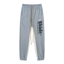 Calça rhude calça calças homens calças de carga masculino designer sortpants homens mulheres coloca-pólvora calça fitness pista masculk risques calças s-xl 541