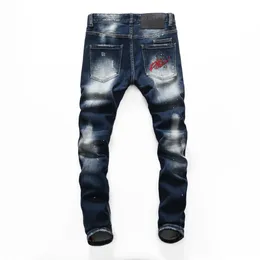 Pink Paradise Plein Classic Moda Man Jeans Rock Moto Mens Casual Design Ripped Jeans Jeans Denim Denim Plein Jeans 215k
