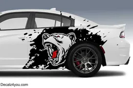 자동차 스티커 Angry Bear Large Decal은 모든 모델에 대한 양쪽 데칼을 포함합니다. Animal Bear Car Sticker R230812