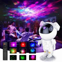 Ny Galaxy Star Projector Starry Sky Night Light Astronaut Lamp Home Room Decor Decoration Bedroom Decorative Luminaires Gift HKD230812