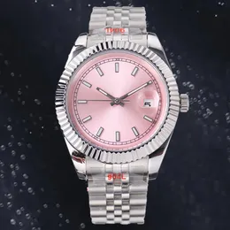 男性用の時計豪華な日付ピンクの女性の時計36mm 41mm 8215ムーブメントオートマチッククォーツ28mm 31mmステンレス鋼防水腕時計サファイア付き箱