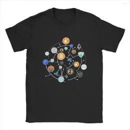 メンズTシャツ暗号通貨イーサリウムlitecoinノベルティティーセモアスリーブクルーネックTシャツコットン到着服