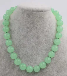Kedjor! Light Green Jades Stone Round 12mm 14mm 18 "Nature Wholesale Bead Discount Gift