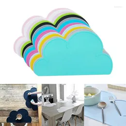 Table Runner 1 Pcs Silicone Placemat Cloud Shaped Easy Clean Non-Slip Waterproof Heat Insulation Mat YU-Home