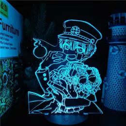 Acrylic 3d Lamp Anime Toilet Bound Hanako Kun LED Night Light Bedroom Decor Color Changing Nightlight Table Lamp Kids Manga Gift HKD230812