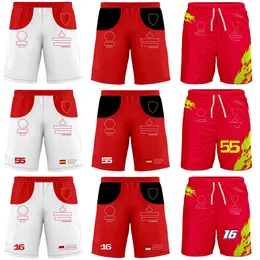 2023 New F1 Team Red Shorts Formula 1 Driver Sports Shorts Summer Racing Fans Fashion Casual Beach Short Pants Quick Dry Shorts