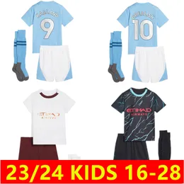 Kids 2023 2024 football kits Tracksuits HAALAND SOCCER JERSEYS GREALISH STERLING MANS CITIES MAHREZ DE BRUYNE FODEN Kids footbal kit