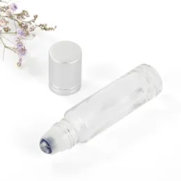 New Natural Gemstone Roller Ball For 5ml 10ml THICK Essential Oil Perfumes Oil Liquids Bottle Roll On Bottles 10 Colors
