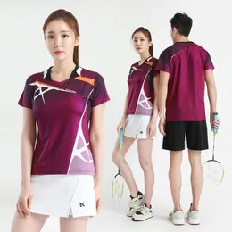 Outdoor T-Shirts Korean Sports shirt suit Badminton wear shirts WomenMen's Table Tennis Sportwear Short Sleeved T-shirt Tennis Skirt Training 230811