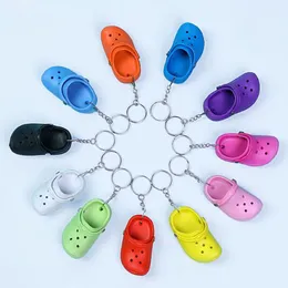 Key Rings Jewelry Cute 3D Mini Eva Beach Hole Little Croc Shoe Keychain Girl Gift Bag Accessories Decorat